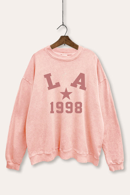 LA 1998 Graphic Mineral Wash Sweatshirt