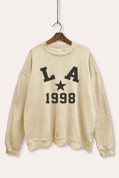 LA 1998 Graphic Mineral Wash Sweatshirt