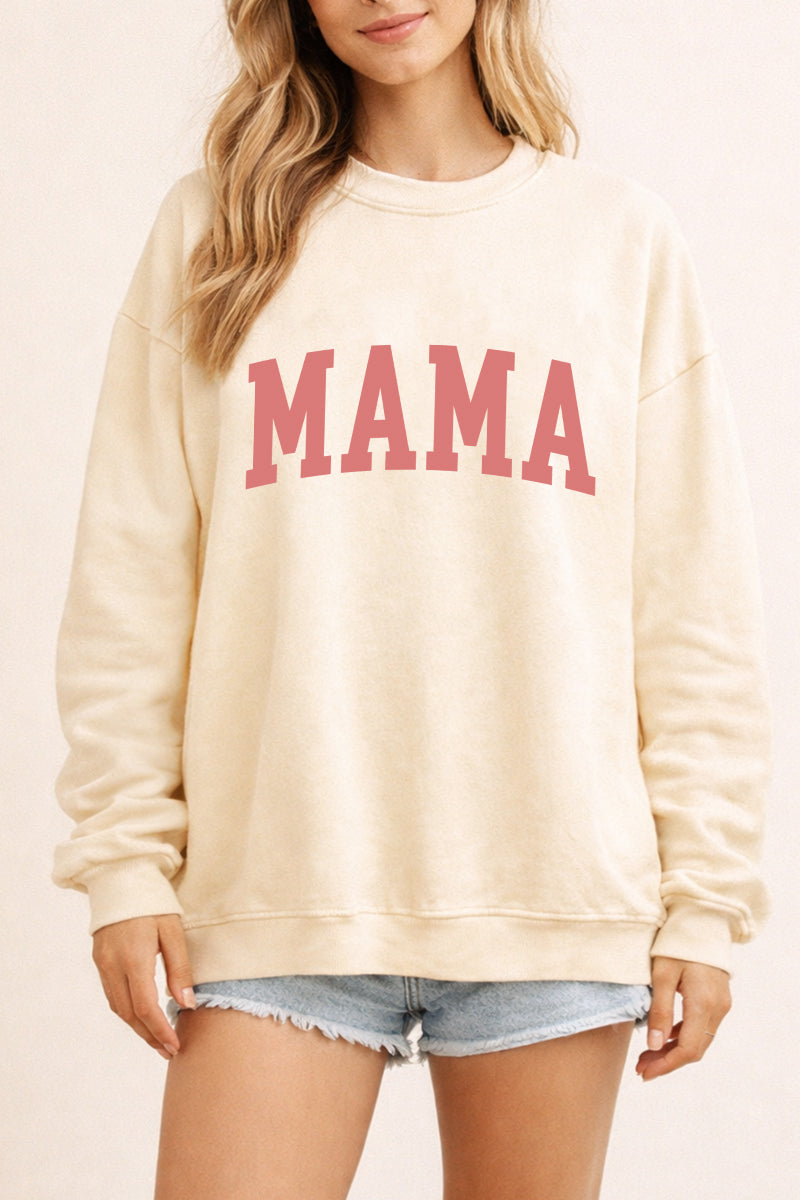 Mama Typography Mineral Wash Sweatshirt