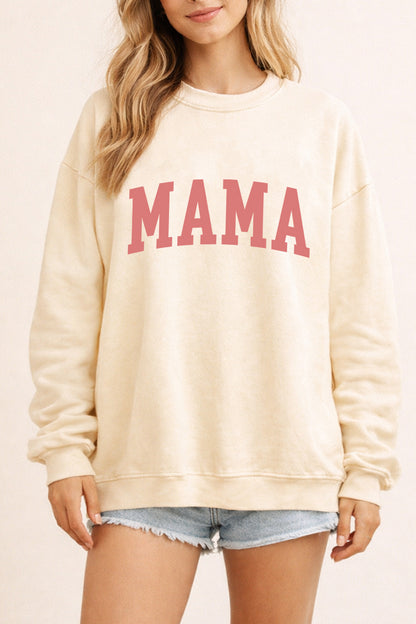 Mama Typography Mineral Wash Sweatshirt