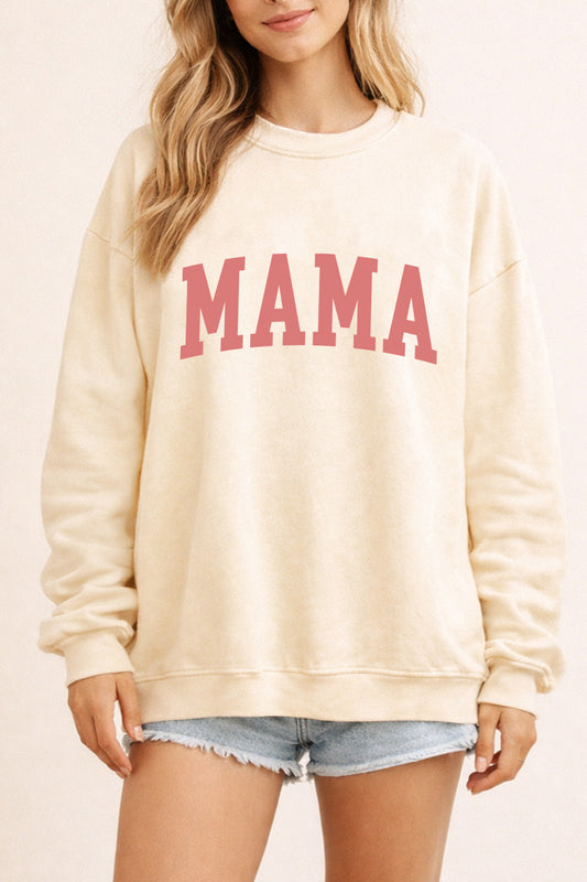 Mama Typography Mineral Wash Sweatshirt