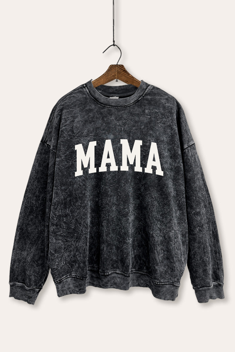 Mama Typography Mineral Wash Sweatshirt