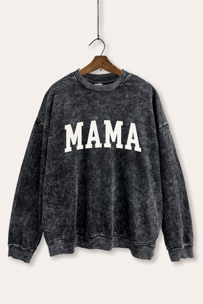 Mama Typography Mineral Wash Sweatshirt