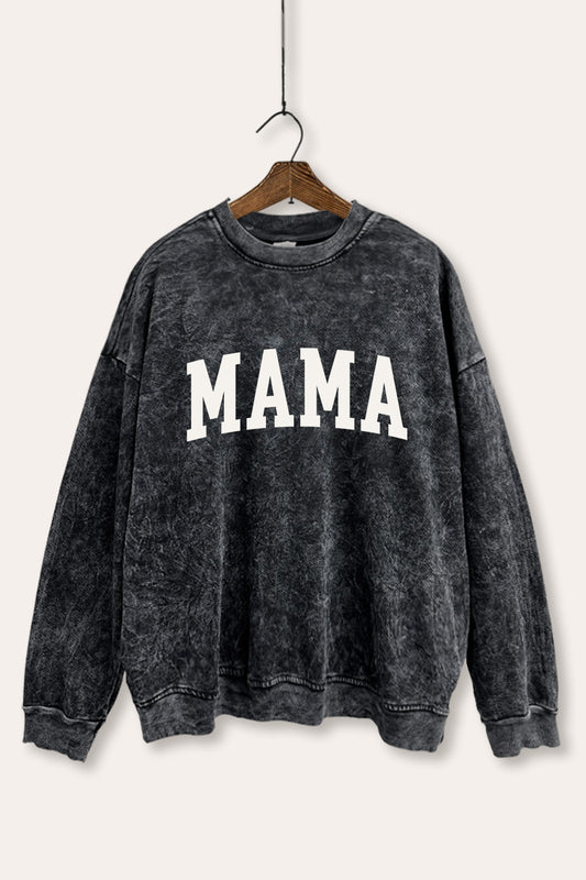 Mama Typography Mineral Wash Sweatshirt