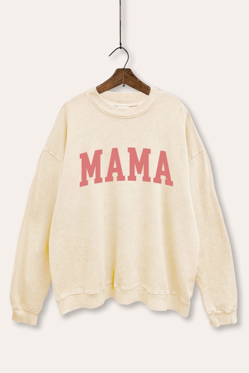 Mama Typography Mineral Wash Sweatshirt
