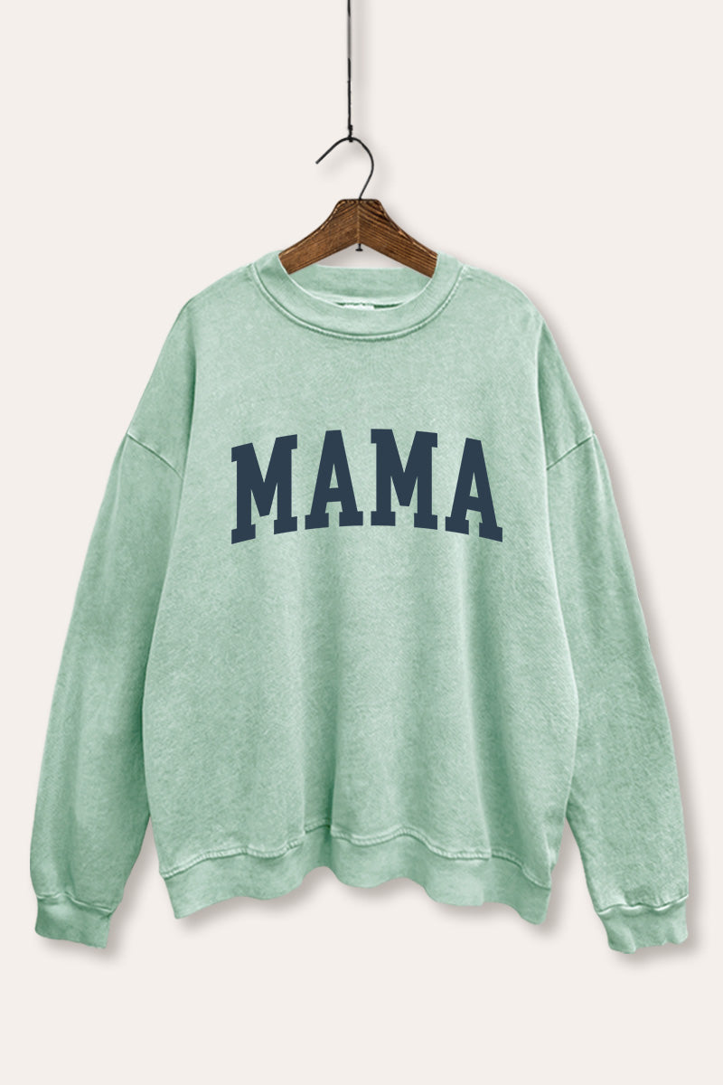 Mama Typography Mineral Wash Sweatshirt