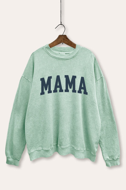 Mama Typography Mineral Wash Sweatshirt