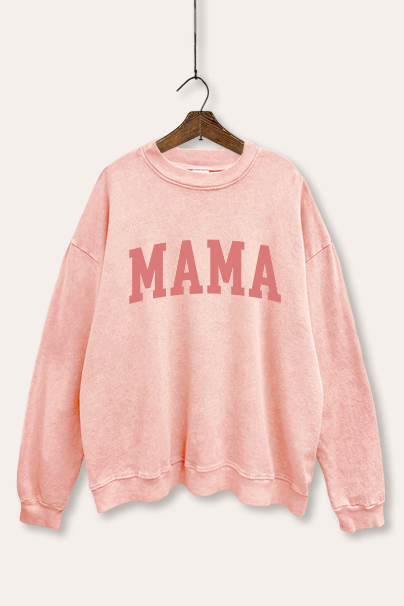 Mama Typography Mineral Wash Sweatshirt