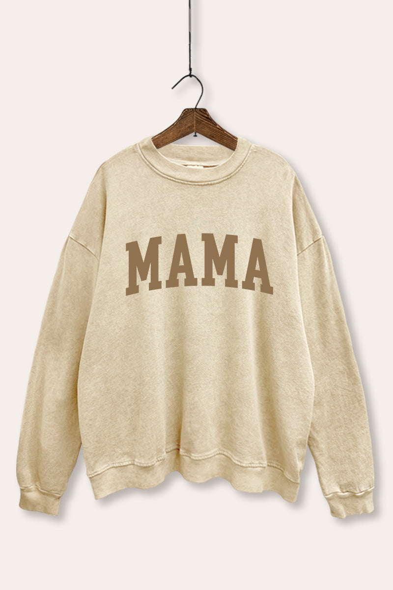 Mama Typography Mineral Wash Sweatshirt