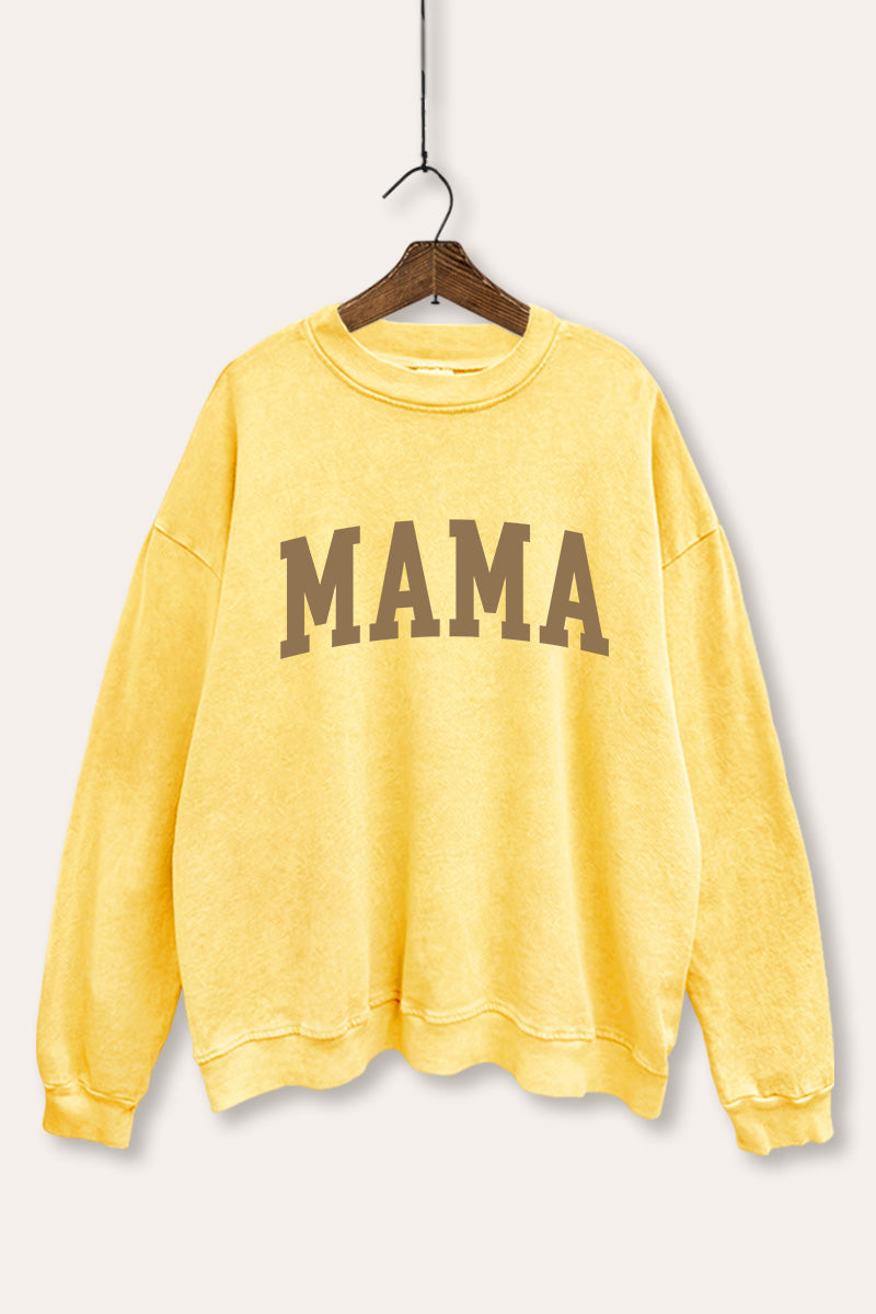 Mama Typography Mineral Wash Sweatshirt