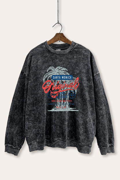 Santa Monica Surf Riders Graphic Mineral Wash Sweatshirt
