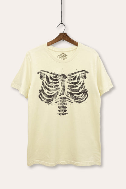 Halloween X-Ray Ribs Graphic Women's Basic Casual Tee