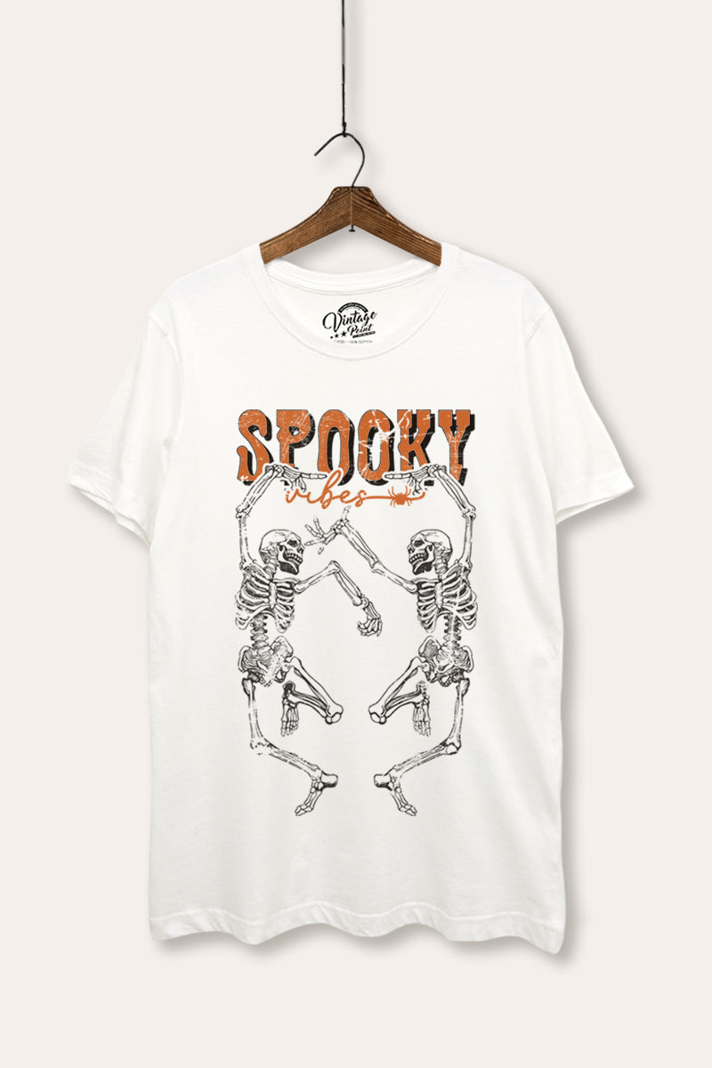 dancing skeletons halloween graphic women's basic t-shirt