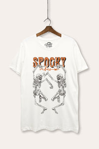 dancing skeletons halloween graphic women's basic t-shirt