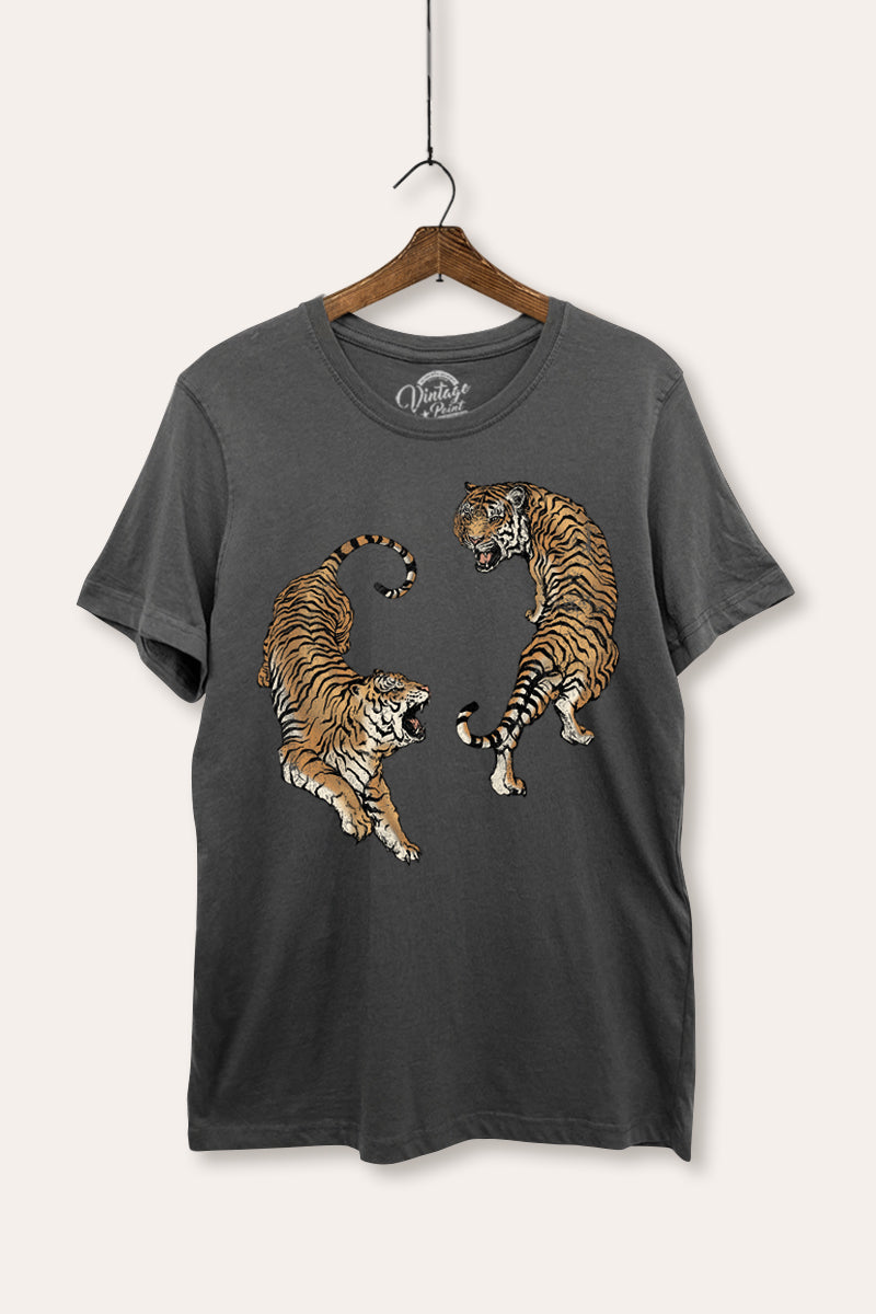 Fighting Tigers Graphic Women's Basic Casual Tee