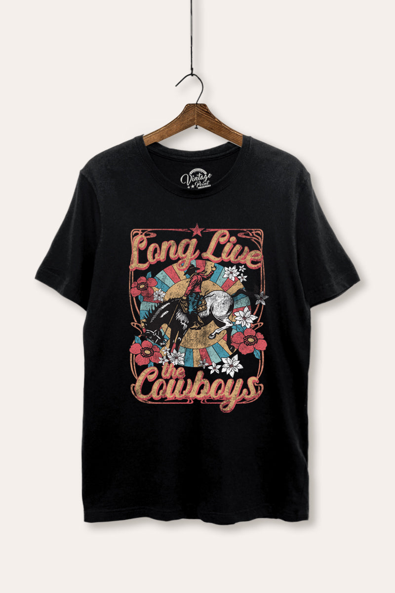 "long live the cowboys" women's basic graphic t-shirt
