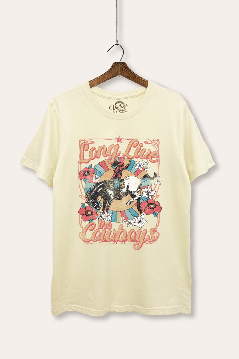 "long live the cowboys" women's basic graphic t-shirt
