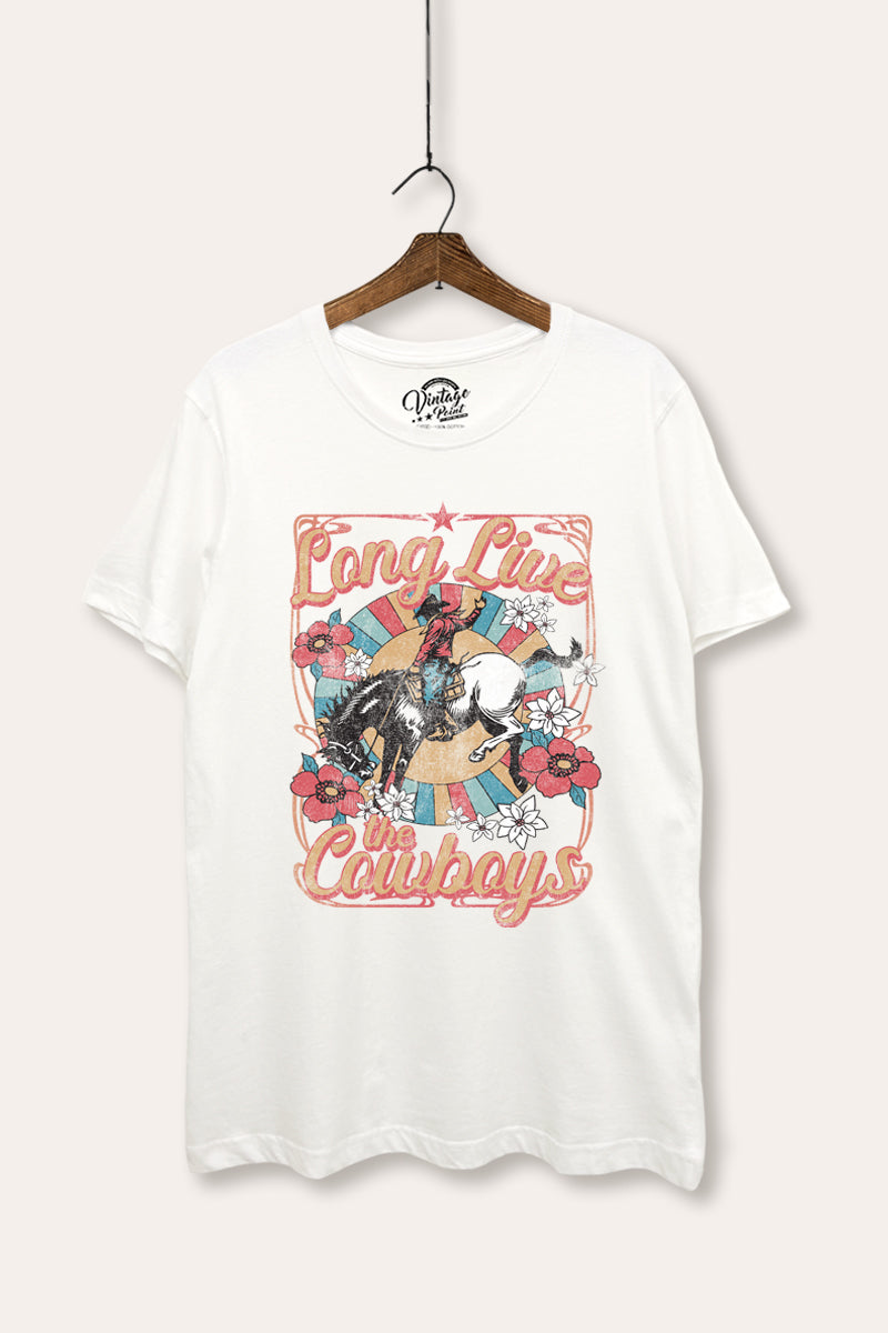 "long live the cowboys" women's basic graphic t-shirt