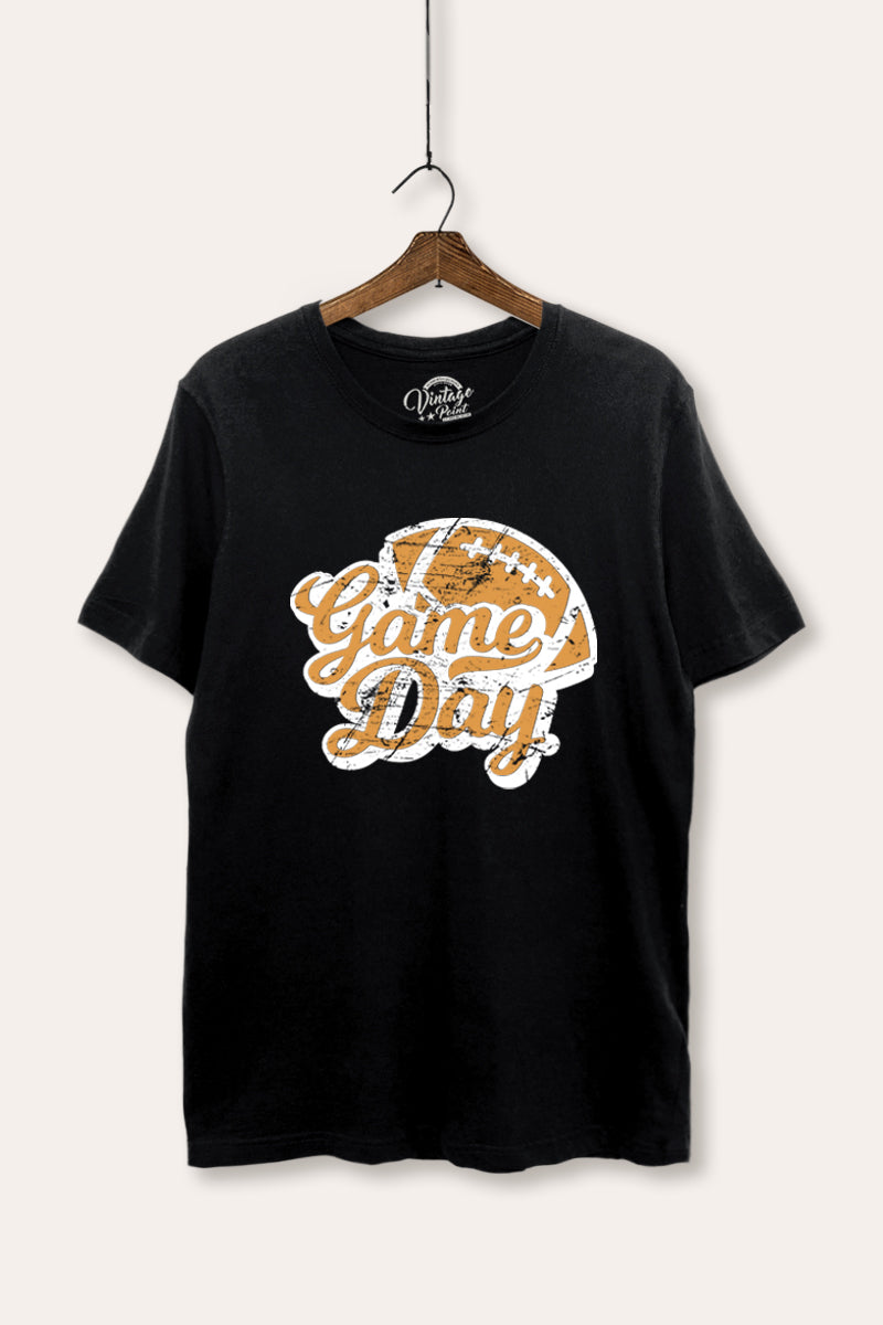 "game day" football graphic women's basic t-shirt