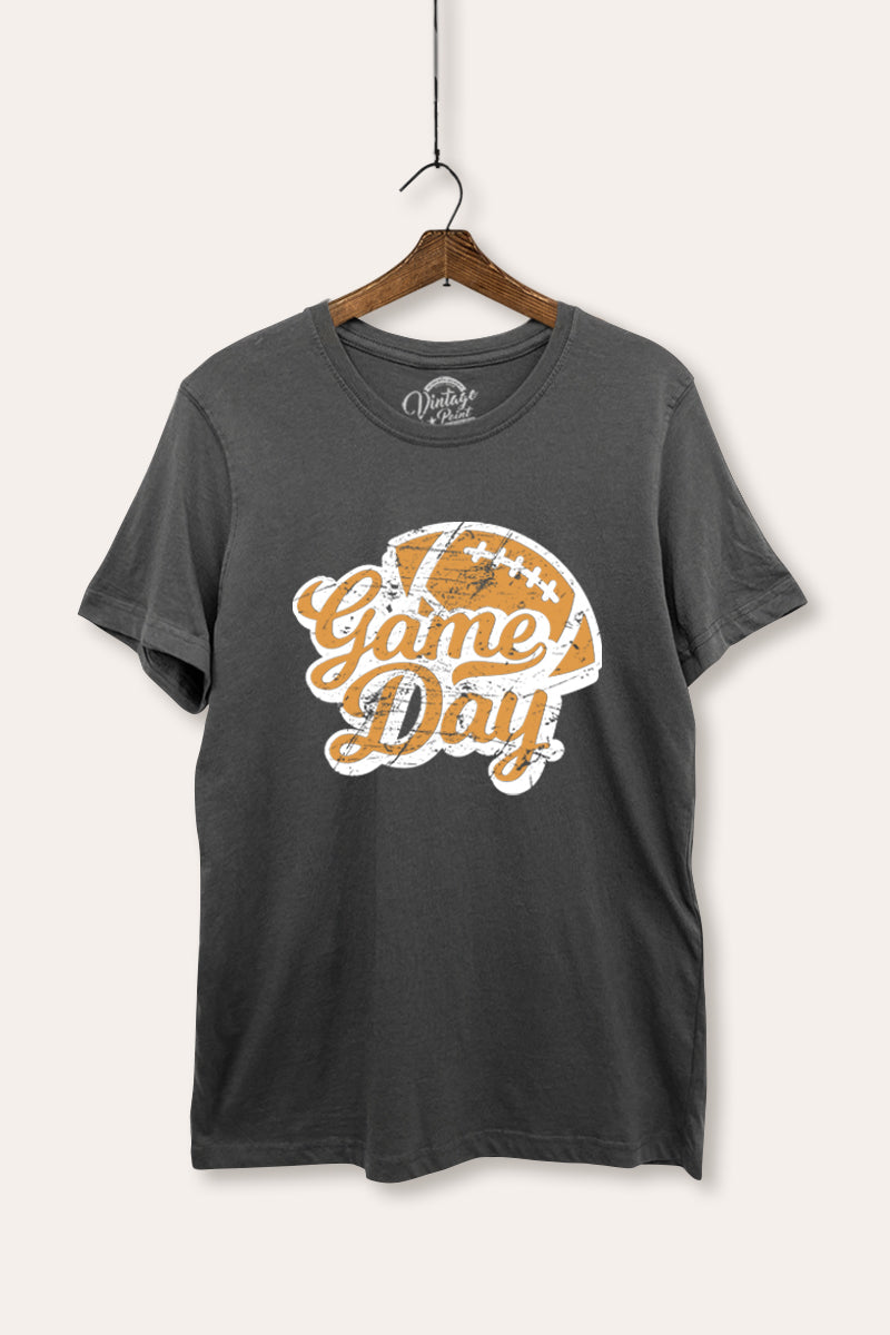 "game day" football graphic women's basic t-shirt