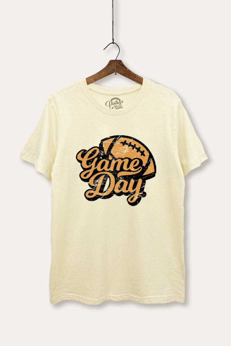 "game day" football graphic women's basic t-shirt