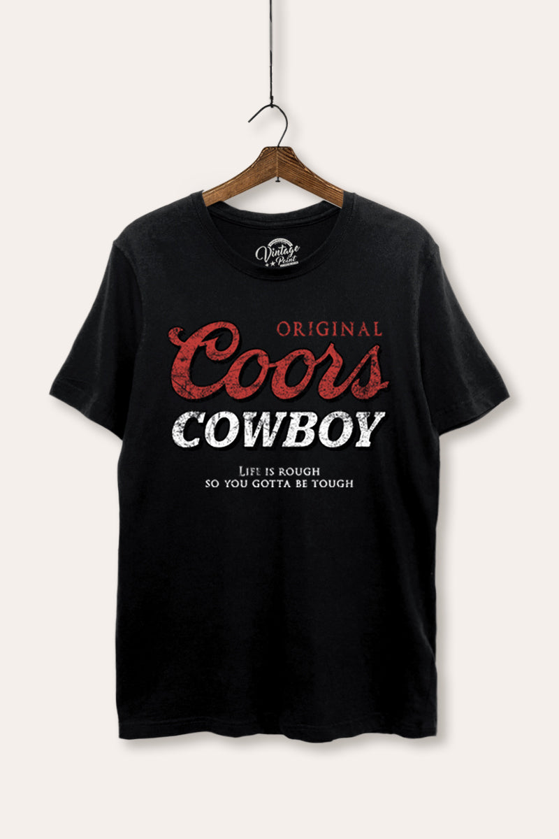 "coors cowboy" women's basic graphic t-shirt
