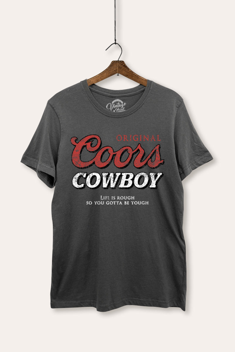 "coors cowboy" women's basic graphic t-shirt
