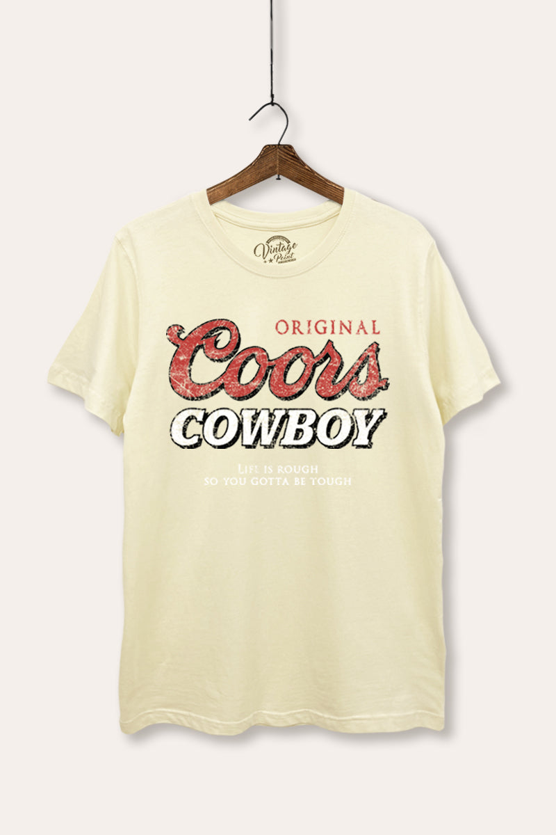 "coors cowboy" women's basic graphic t-shirt