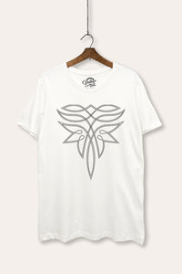 western boots toe stitch graphic women's basic tee