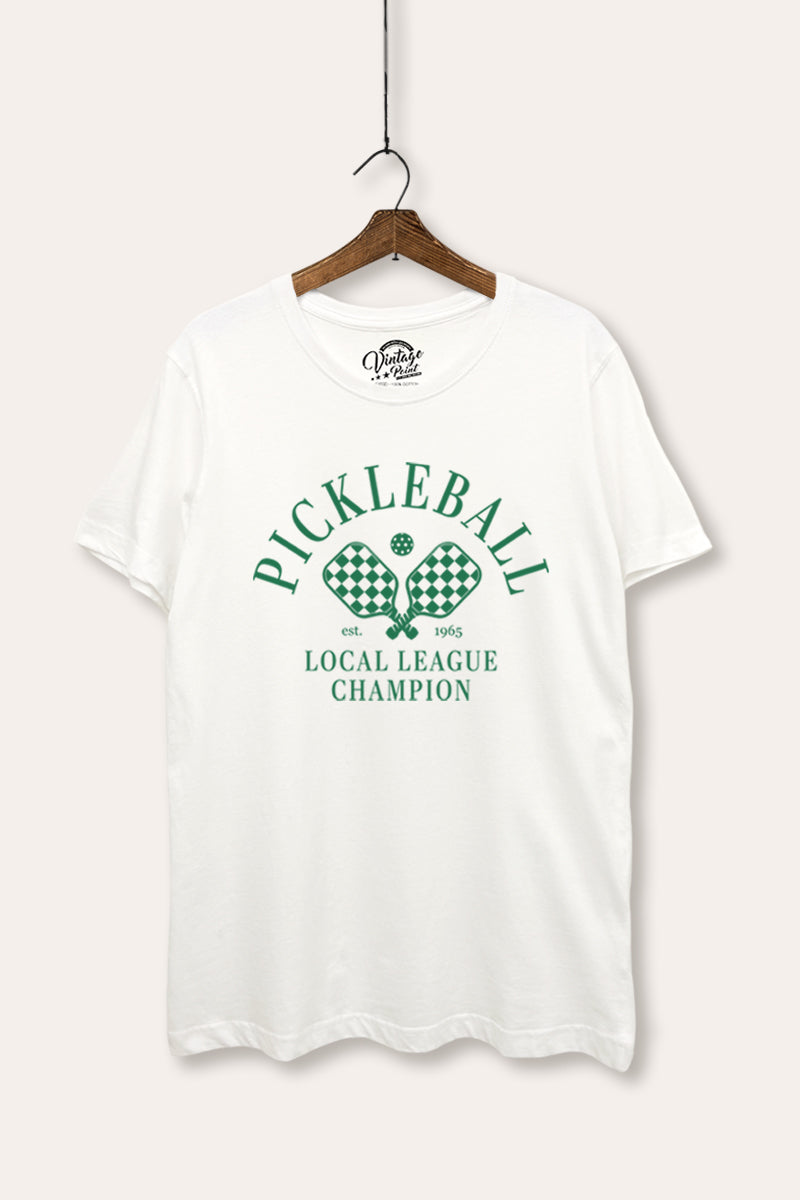 "pickleball champion" women's basic graphic t-shirt