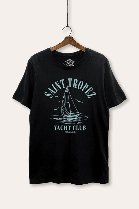 "saint tropez yacht club" women's basic graphic t-shirt