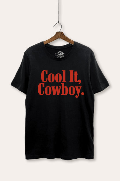 Cool It Cowboy Western Graphic Women's Basic Casual Tee