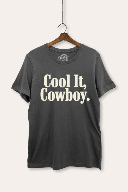 Cool It Cowboy Western Graphic Women's Basic Casual Tee