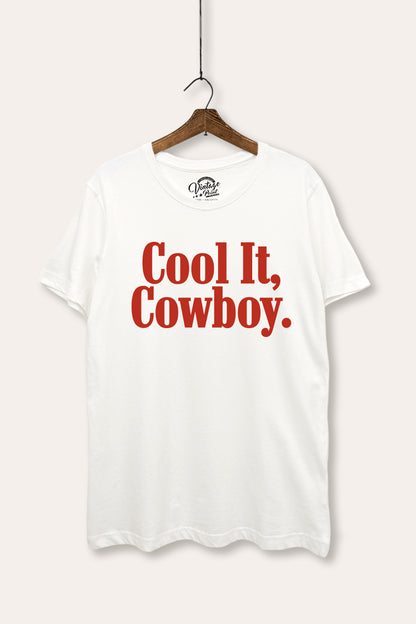 Cool It Cowboy Western Graphic Women's Basic Casual Tee