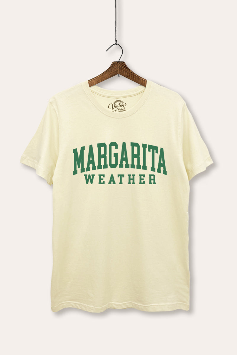 "margarita weather" women's basic graphic tee