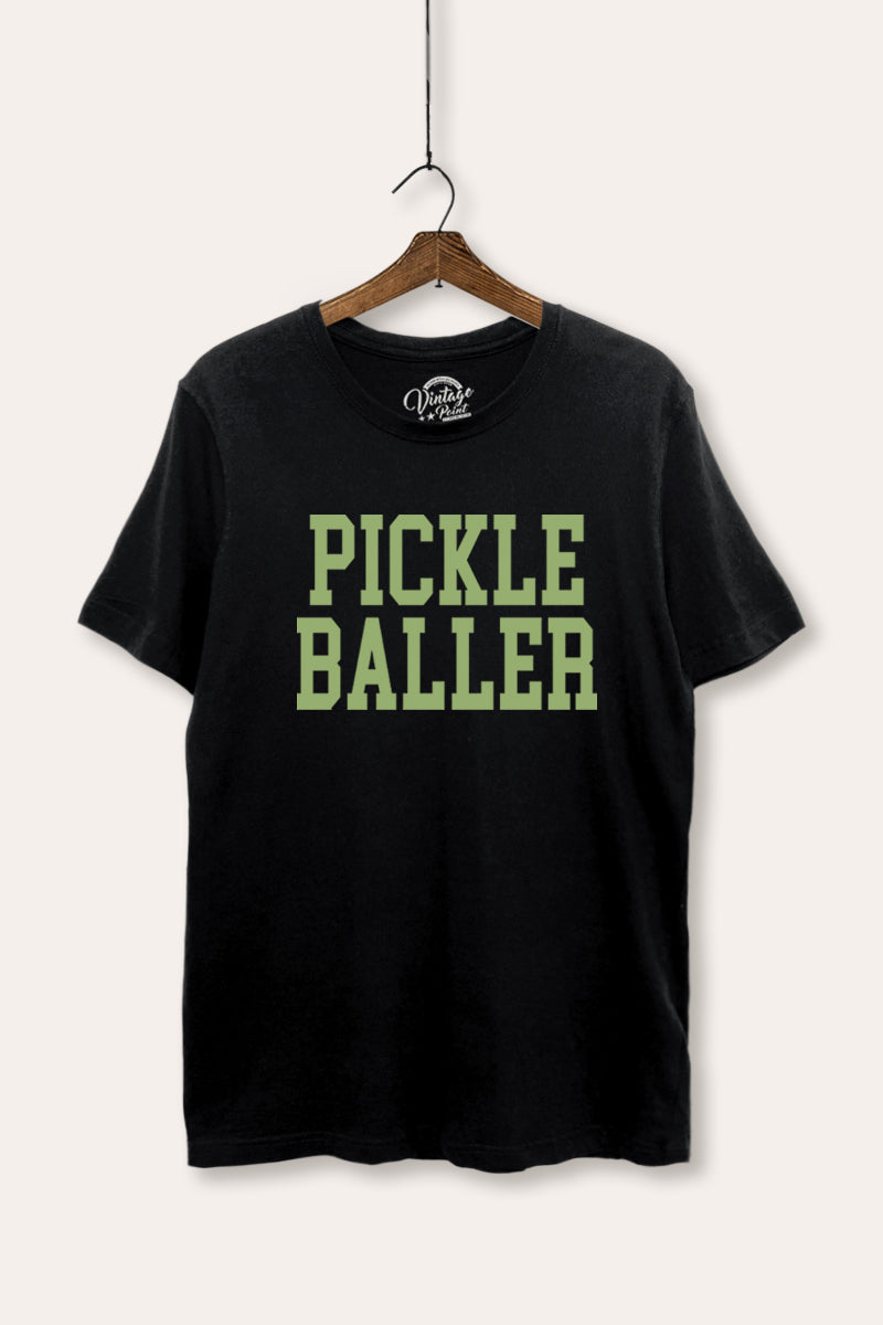 "pickle baller" women's basic graphic t-shirt