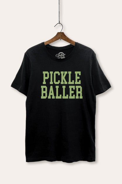 Pickle Baller Sports Graphic Women's Basic Casual Tee