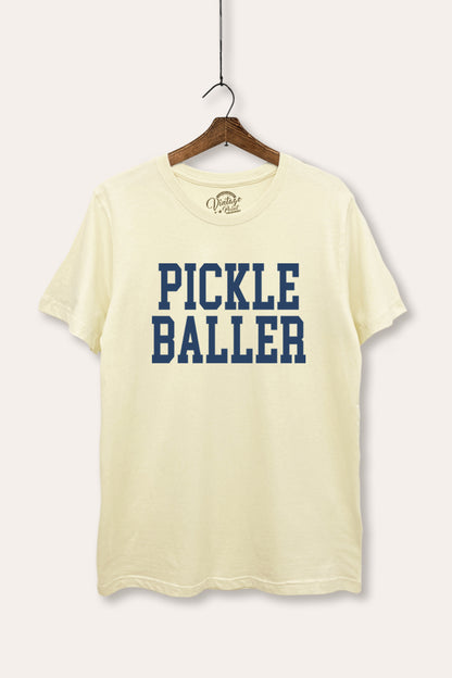 Pickle Baller Sports Graphic Women's Basic Casual Tee
