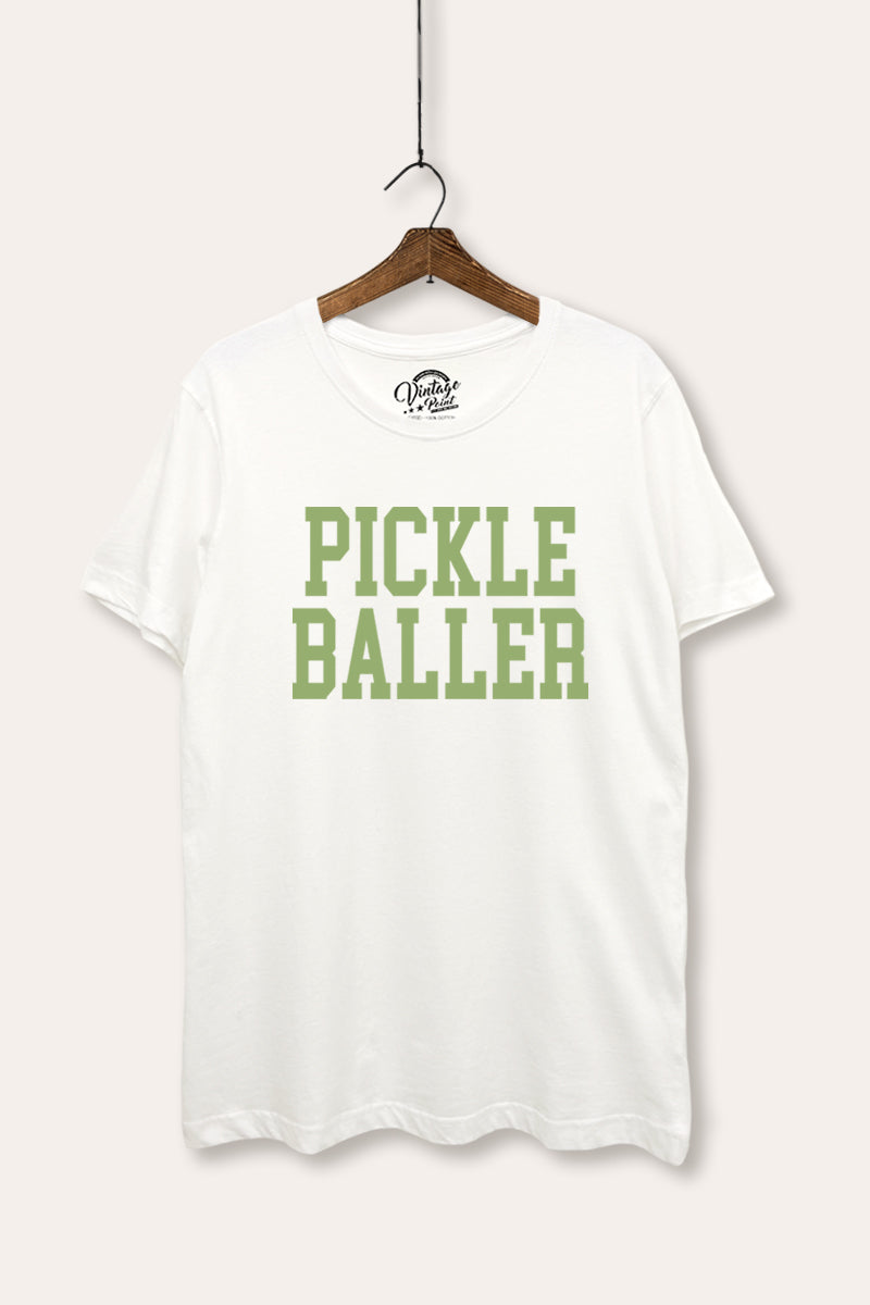 "pickle baller" women's basic graphic t-shirt