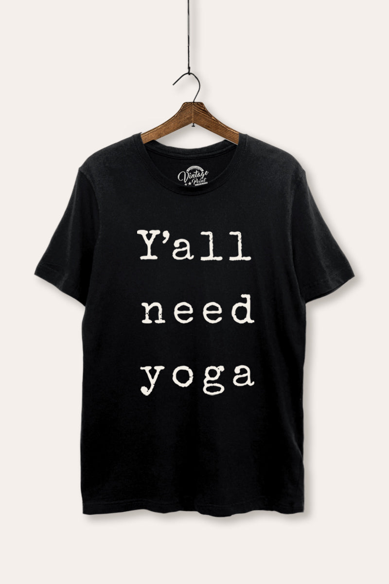 Y'all Need Yoga Graphic Women's Basic Casual Tee