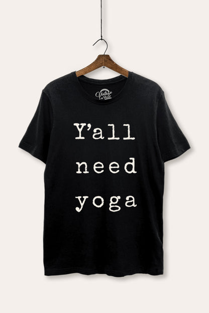 Y'all Need Yoga Graphic Women's Basic Casual Tee