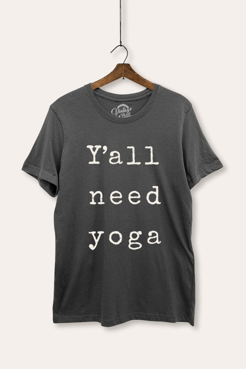 Y'all Need Yoga Graphic Women's Basic Casual Tee