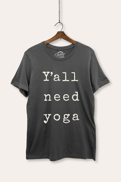 Y'all Need Yoga Graphic Women's Basic Casual Tee