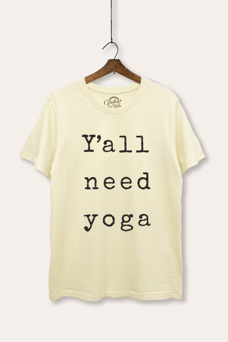 Y'all Need Yoga Graphic Women's Basic Casual Tee