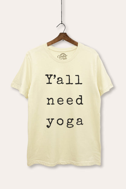 Y'all Need Yoga Graphic Women's Basic Casual Tee