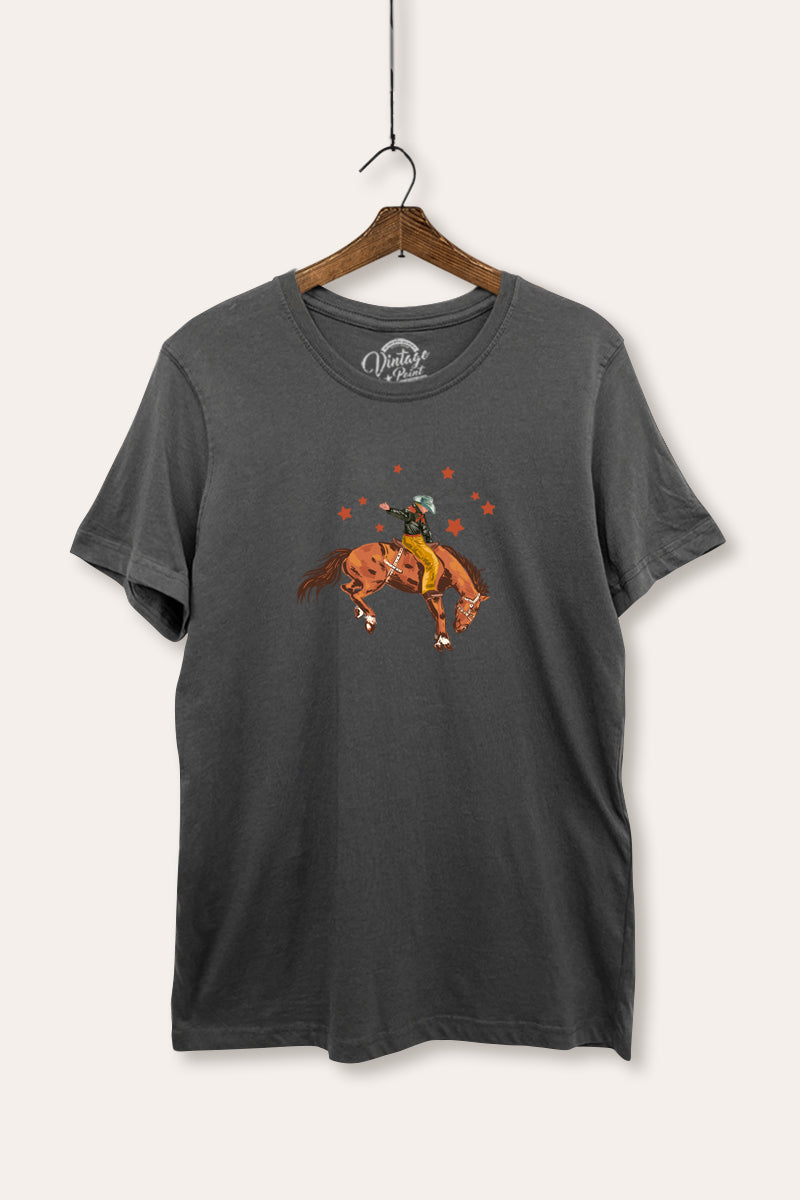 cowboy rodeo star graphic women's basic tee