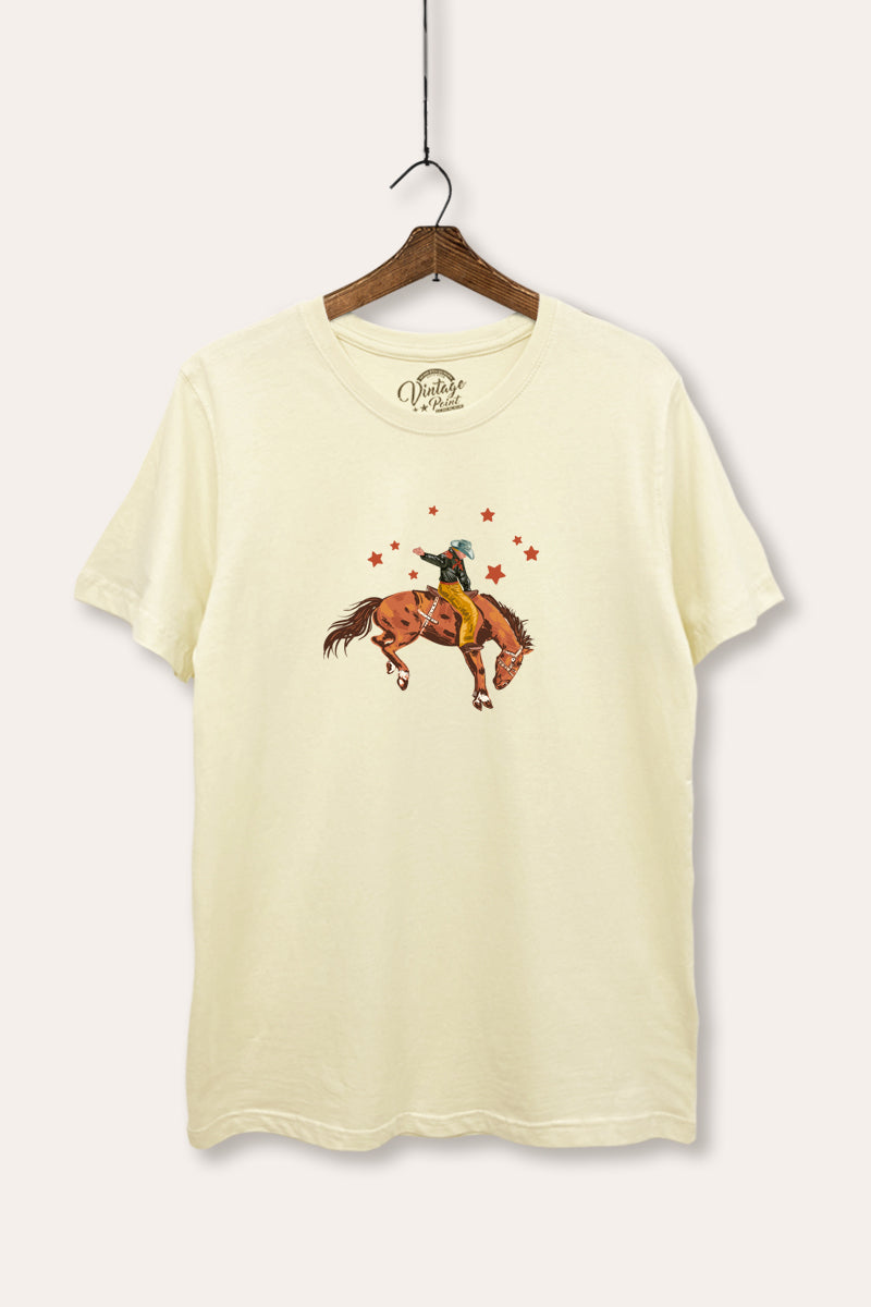 cowboy rodeo star graphic women's basic tee