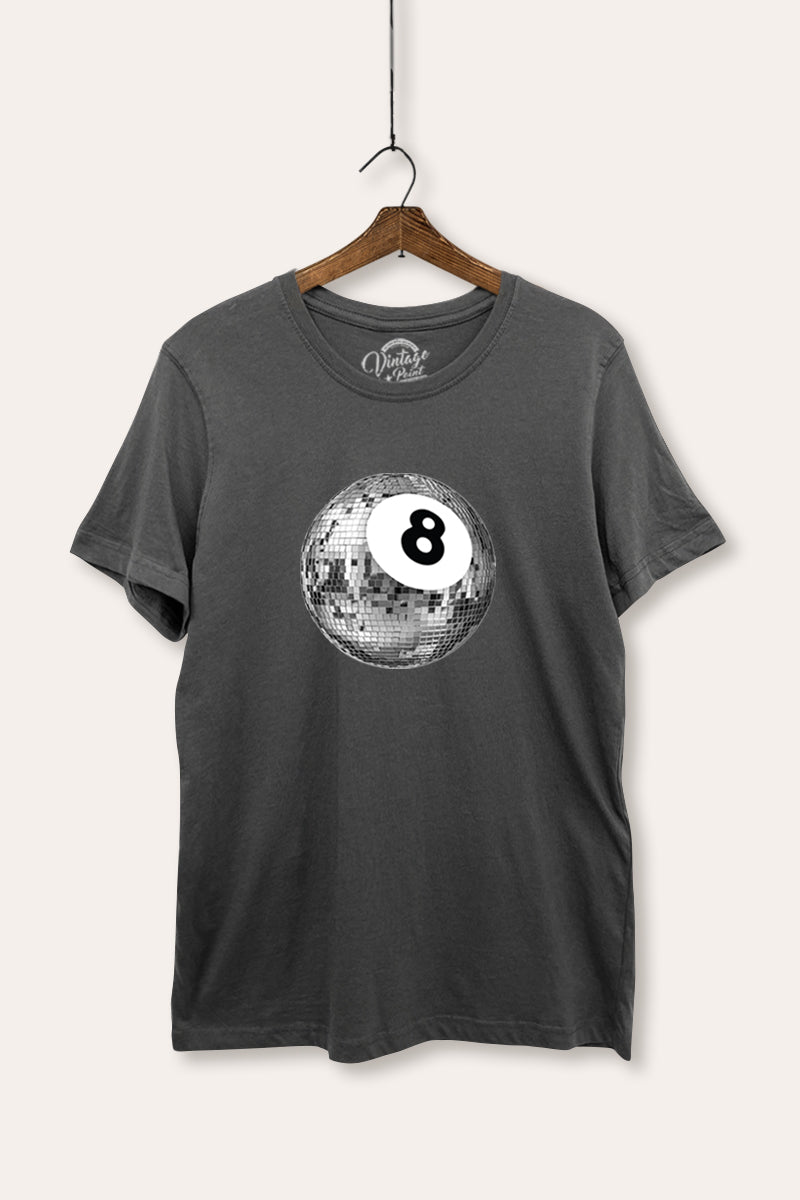 disco 8-ball graphic women's basic tee