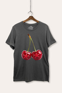 cherry star graphic women's basic tee