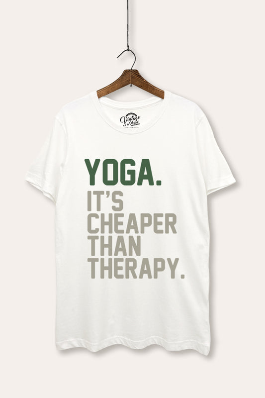 yoga therapy graphic women's basic tee